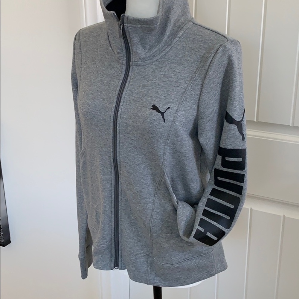 NWT PUMA size Medium Grey French Terry Jacket